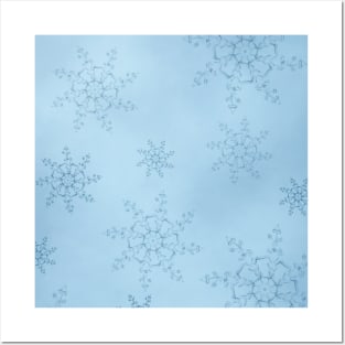 Original handmade Snowflakes pattern Posters and Art